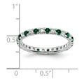 thumbnail image 5 of 14k White Gold 3/8 carat Lab Grown Diamond VS/SI+ G+ and Lab Created Emerald Size 5 Eternity Band, 5 of 6