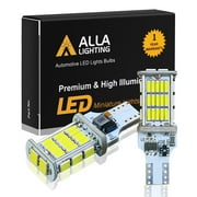 Alla Lighting T15 912 921 LED Strobe Reverse Lights Bulbs Super Bright 12V 921 LED Bulb Flashing 4014 48-SMD 6K White LED Back-Up Light Replacement ( Set of 2)