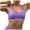 Purple, variant on Sports Bras For Women High Support Workout Crop Tops With Removable Pads Yoga Racerback Bra For Workout Fitness Light Blue