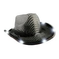 thumbnail image 4 of Sombrero de vaquero iluminado con LED Yinane para fiesta de discoteca Negro, 4 of 8