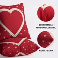 thumbnail image 5 of Valentines Pillow Covers 20X20 Set of 2, Red Valentine''s Day Love Heart Pattern Print Decorative Throw Pillow Covers Outdoor Farmhouse Holiday Decorations Cushion Case Couch Sofa Bed Decor, 5 of 5