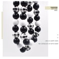 thumbnail image 5 of Cheers.US Black&White Plaid Wood Bead Garland with Tassel Rustic Farmhouse Tiered Tray Decorations Country Rustic Wall Hanging Decor Natural Wood Bead Decoration for Home Festival, 5 of 7