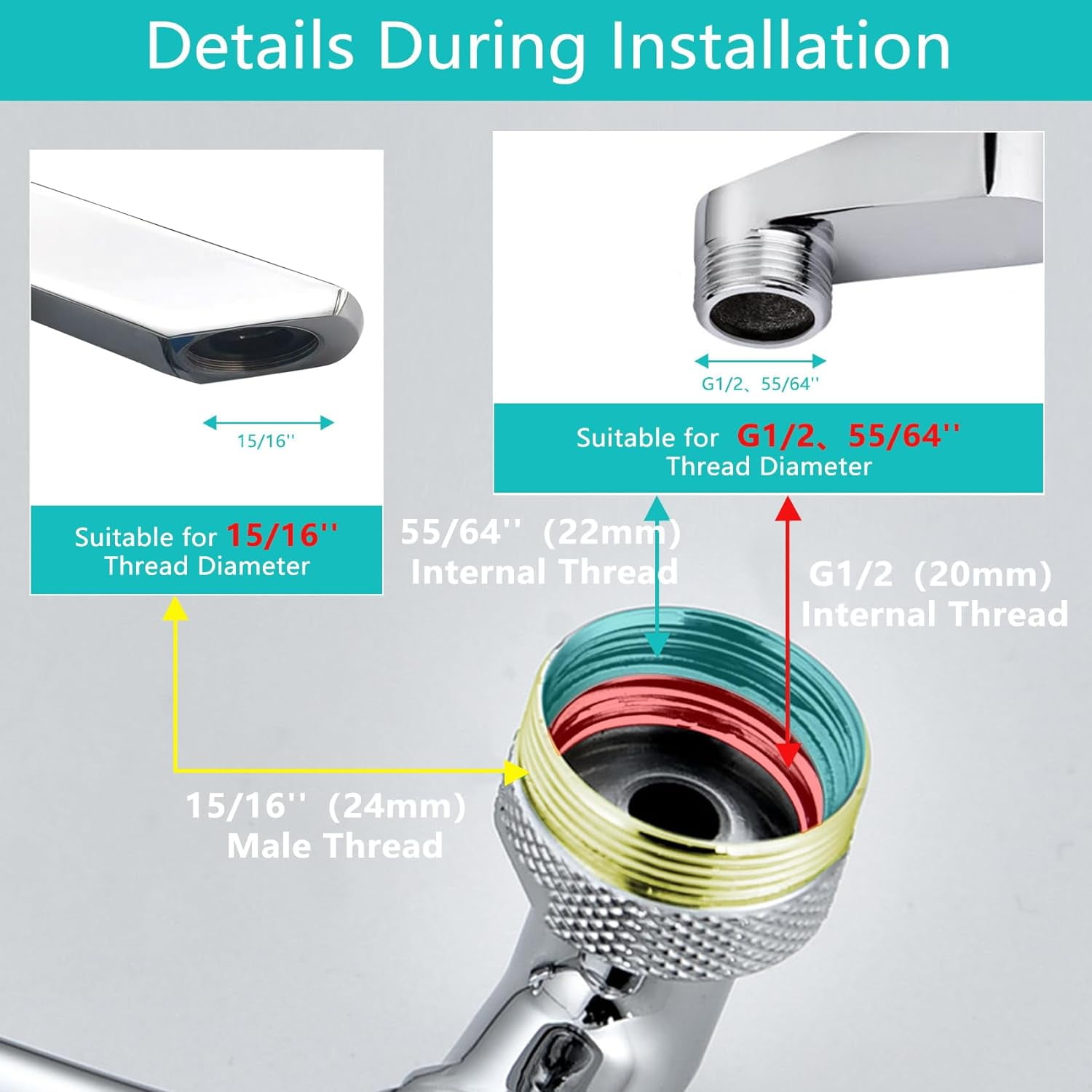 1080°Swivel Faucet Extender with Filter, Sink Water Faucet Aerator Extension in Brass, Swivel Robotic Arm Bathroom Faucet Extender, Rotating Extension with 2 Mode Splash