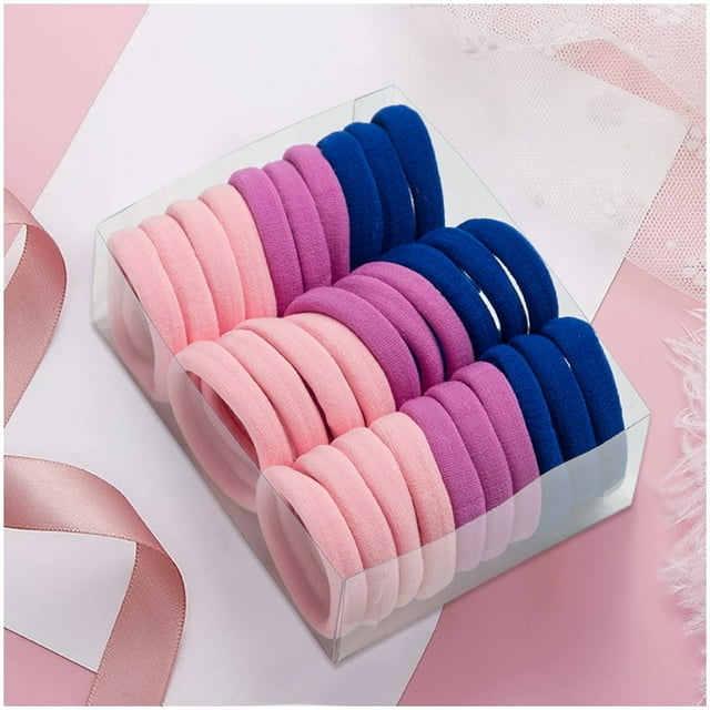 Seamless Soft Elastic Hair Ropes Gentle Non-Damage Ponytail Holders For Girls And Baby Mixed Color Hair Accessories Set