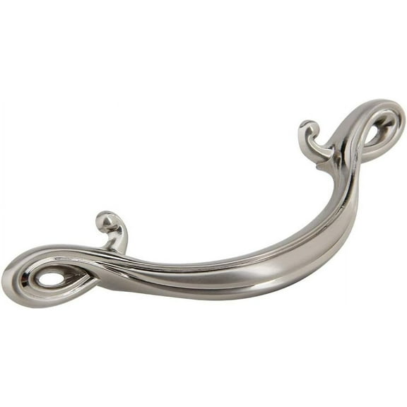 Cabinet Curved Arch Hardware Handle - Satin Nickel, 4" (102mm) Hole Centers Drawer Pull Kitchen Furniture Dresser Cupboard by Silverline