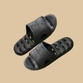 thumbnail image 6 of XUNKUSGA Shower Slippers Classic Soild Color Non-Slip Slippers Lightweight Breathable Soft Sole Cloud Slides Comfortable Drainage Sole House Slippers for Men 5.5-10.5 Black, 6 of 6