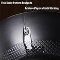 thumbnail image 2 of Fish Scale Pattern Flat Bottom Non-Stick Pan, 7.9/9.5/10.2 Inche Carbon Steel Woks & Stir-Fry Pans Nonstick with Glass Lid, Nitriding Anti-rust Coated Flat Bottom Small Wok, 2 of 7