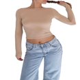 thumbnail image 1 of Ladies‘ Backless Tie-Up T-shirt with Long Sleeves, 1 of 3
