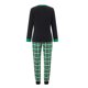 thumbnail image 4 of Conjunto de pijamas navideños familiares a juego con estampado de árbol, letras y cuadros. Pijamas de vacaciones para papá, mamá y niños., 4 of 10