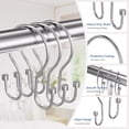 thumbnail image 2 of Bathway Shower Curtain Hooks Chrome Shower Curtain Rings with Cylindrical Design, 12Pcs Metal Shower Curtain Hooks Rust Proof, Smooth Glide Double Shower Hooks Rings for Shower Curtain, 2 of 7