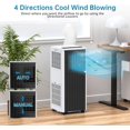 thumbnail image 6 of 14000 BTU Portable Air Conditioner, 3-in-1 AC Unit, White Compact Slim Standing Floor AC, Space-Saving for Bedroom,Office,Apartment, Home Office, Dorm, Includes 24-Hr Timer, Remote & Full Window Kit, 6 of 9