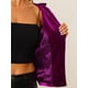 thumbnail image 5 of Chaqueta De Traje De Oficina De Negocios Con Solapa Y 1 Botón De Terciopelo Para Mujer Púrpura XL, 5 of 5