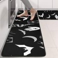 thumbnail image 2 of Kitchen Rugs Sets Of 2,Black Halloween Witchy Symbols Anti Fatigue Kitchen Mat Rugs Non Slip Washable,Decorative Kitchen Floor Mats for Kitchen,Sink,Laundry,17"x47"+17"x47", 2 of 5
