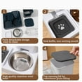 thumbnail image 2 of Dog Water Bowl Dispenser Automatic Cat Feeder Cat Food Dispenser 2-in-1 Dry Wet Separation Feeder, 2 of 4
