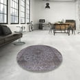 thumbnail image 4 of Ahgly Company Machine Washable Indoor Rectangle Industrial Modern Carbon Gray Area Rugs, 7' x 9', 4 of 7