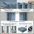 Window Screen Color Choices SNITIE Multi-Purpose Velvet Privacy Curtain 1 Panel, 16 Metal Grommets ...