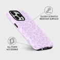 thumbnail image 4 of FZC-Cheetah Étui de Téléphone Imprimée pour iPhone 14 Pro Max, Mignonne Étui Léopard pour Femmes, Design Imprimé Animal Rétro Tendance Luxe, Motif Esthétique Étui Rigide en Plastique, Lilas Violet, 4 of 4