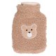 thumbnail image 2 of Bolsa de agua caliente de 1000 ml, diseño de oso de peluche, de PVC grueso, antiescaldaduras, con funda para el hogar, la oficina, color café, 2 of 14