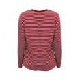 thumbnail image 4 of Shirts for Women Casual Striped Long Sleeve Tops Crew Neck Knit Ribbed Basic T Shirts Womens Tops, 4 of 4
