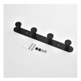 thumbnail image 1 of Perchero de pared con ganchos para abrigos y toallas, de acero inoxidable, para baño o cocina (4 ganchos, negro), 1 of 4