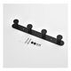 thumbnail image 1 of Perchero de pared con ganchos para abrigos y toallas, de acero inoxidable, para baño o cocina (4 ganchos, negro), 1 of 4