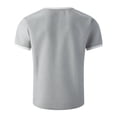 thumbnail image 4 of Leey-World Men T Shirt Men's Waffle T-Shirts Short Sleeve Casual Crew Neck Shirt Cotton Summer Plain Pullover Tees(Grey,XL), 4 of 5