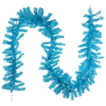 Northlight Pre-Lit Artificial Pine Christmas Garland - 9' - Sky Blue - Clear Lights