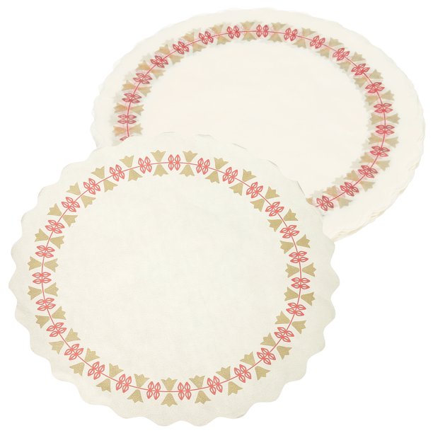 100pcs Doilies de papel de encaje, manteles de papel redondos de 8.26 pulgadas, doilies decorativos de encaje floral para pasteles, postres, manualidades, bodas, decoración de mesa de Navidad, blancos