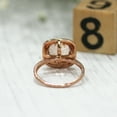 thumbnail image 5 of HeartsAndYou 4ct Cushion Cut Natural Morganite Moissanite Dual Halo Ring 14k SOLID Rose Gold, 5 of 9