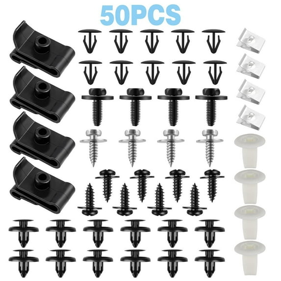 Liwarace Bumper Splash Shield Under Engine Push Clips Screw Rivet For Toyota Lexus 50Pcs