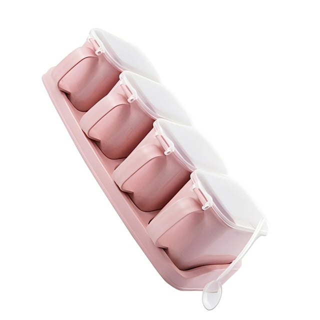 Caja de condimentos Advancent 4 rejillas lata de especias azúcar sal Organizadores de utensilios de cocina