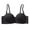 Black, variant on Kaemgyyd Bras for Women Ribbed Full Coverage Adjustable Strap No Underwire Bra Comfortable Padded Seamless Bralette