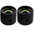 thumbnail image 3 of Musiclily Pro 1/4 Inch Steel Dome Mother-of-Pearl Top Universal Fitting Potentiometer Control Knob with Set Screw for Electric Guitar Bass, Black (Set of 2), 3 of 5
