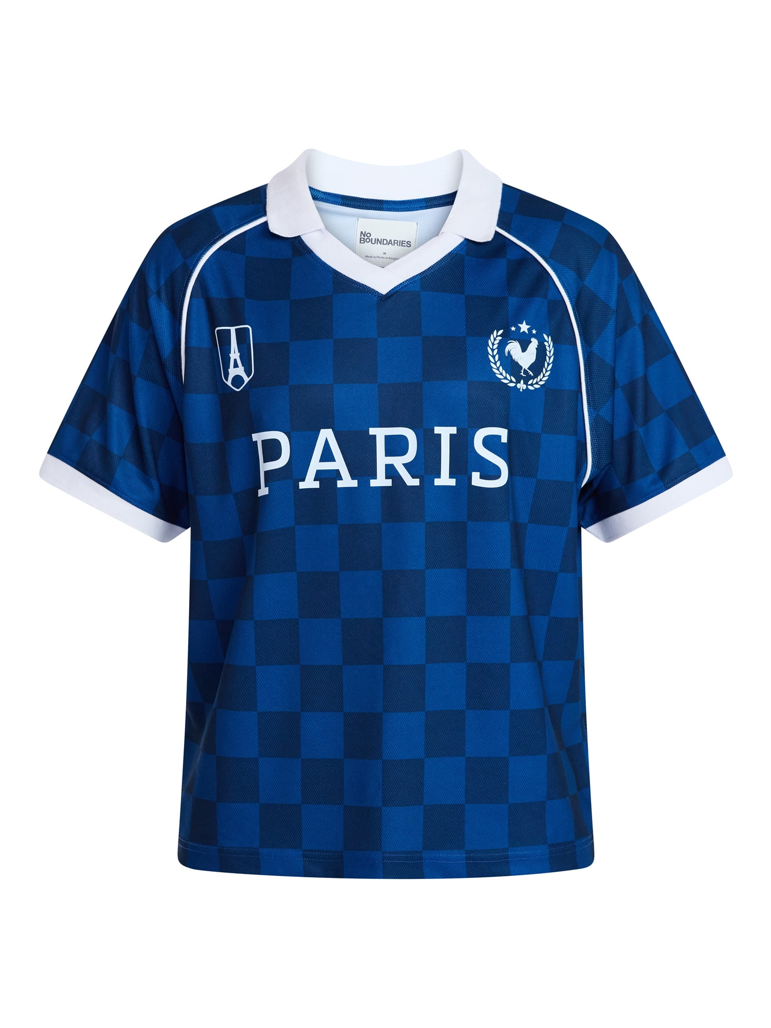 No Boundaries Soccer Jersey Mesh Tee with Short Sleeves, Men's XS-4XLT