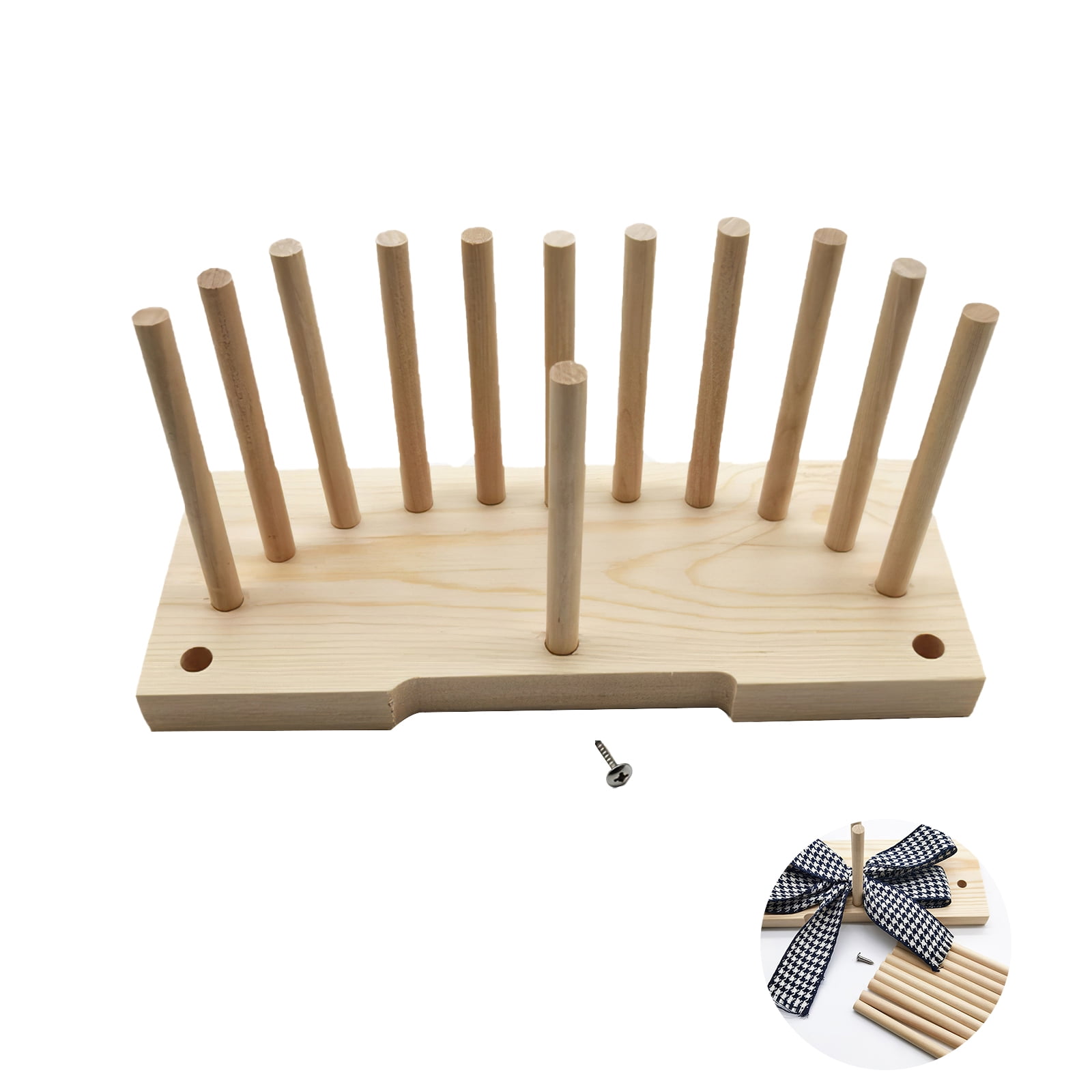 Deepwonder Bow Maker for Ribbon Wreaths, Double Sided Wooden Bow Making Tool  for Crafts Hair Bow Makers Decoration for DIY Christmas Holiday Gift -  Walmart.com