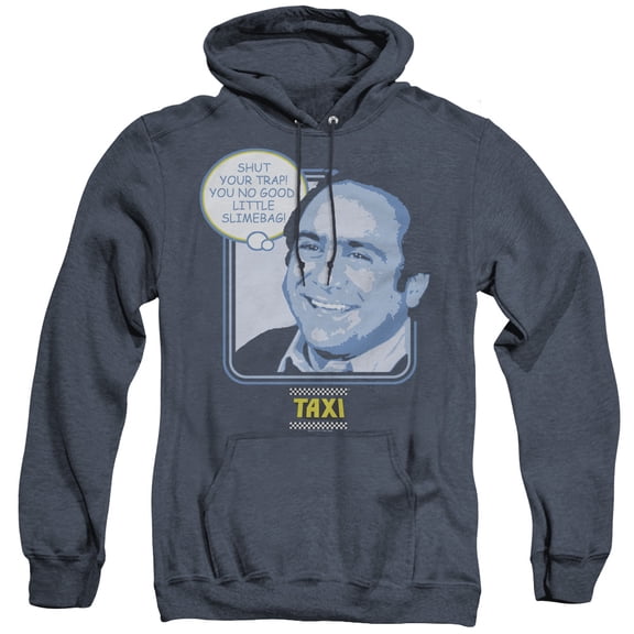 Taxi Shut Your Trap Adult Heather Hoodie Sweatshirt Navy