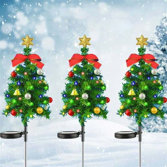 Hiroekza Christmas Lights Indoor, Solar Christmas Decoration Light LED Christmas Tree Plug in Light outdoor Garden Decoration Light
