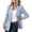 Blue, variant on Striped Blazers for Women Long Sleeve Open Front Suit Jackets for Women Business Casual Lapel Suit Blazer with Pockets M
