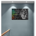 thumbnail image 3 of HFDF Motivational Wall Decor Positive Canvas Wall Art spirational Lion Success Posters Canvas Patgs Wooden Colorful Artwork Office Livg Room Home Decoration Ready to Hang 18x12inch Framed, 3 of 6