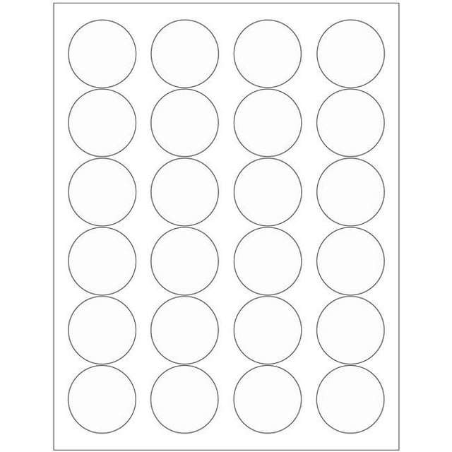 Box Partners LL233CL Étiquettes Laser Cercle Transparent 1,67 Po