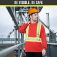 thumbnail image 5 of North 15 High-Visibility 4" Contrast Reflective Long Sleeve Red Safety T-Shirt with Moisture Wicking Mesh-6691LS-XL, 5 of 6