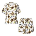 thumbnail image 4 of Qekee German Shepherd Dog Women's Pajama Set Short Sleeve Sleepwear Summer Home Wear with Pockets Soft Short Sleeve Shirt - German Shepherd Dog, 4 of 9