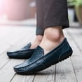 thumbnail image 5 of Men's Casual Fashion Leather Shoes Comfortable Lazy Loafers Outdoor Driving Work, 5 of 6