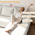 thumbnail image 4 of Eyisean Oversized Corduroy Sectional Boneless Couch, 135" W U Shaped Modular Sectional Sofa with Chaise/Ottoman, Comfy Compress Sofa for Living Room, 4 of 12