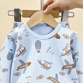 thumbnail image 6 of TOWED22 Baby Girl Toddler Clothes Fall Winter Outfits Long Sleeve Soft Sweatshirt + High WaistFit Joggers 2pcs Set for School Daily Wear(Blue,6-7 Y), 6 of 6