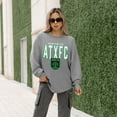 thumbnail image 6 of Women's Gameday Couture  Gray Austin FC Oversized Pure Motion Corded Sweatshirt, 6 of 7