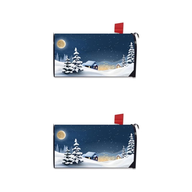 relayinert Brighten Up Front Yard Bright And Warm Decoration Mailbox Cover Standard Size Cloth Printed Spring Mailbox Cover YTYH2309084 2Set