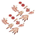 thumbnail image 4 of 16 Uds. Adornos de perlas de diamante botones de flores colgantes de aleación fabricación de joyas boda DIY ropa zapatos coser manualidades rojo, 4 of 8