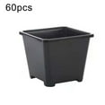 thumbnail image 1 of Feimier Black Square Plastic Flower Pot Planting Thick Square Pot With Drain Hole, 1 of 10