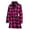 496, variant on Hot Red Buffalo Plaid Women Bathrobe One Size Univeral Fits, Checkered Caro Plaid Tartan Fashion Lightweight Plush Fleece Long Robe For Women